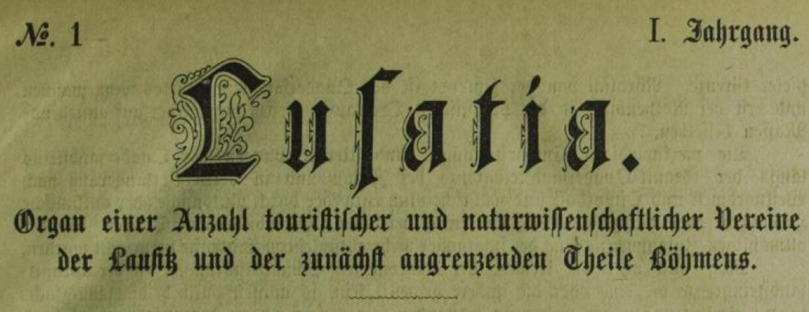 Verbandszeitschrift Lusatia Heft 1 | 1885